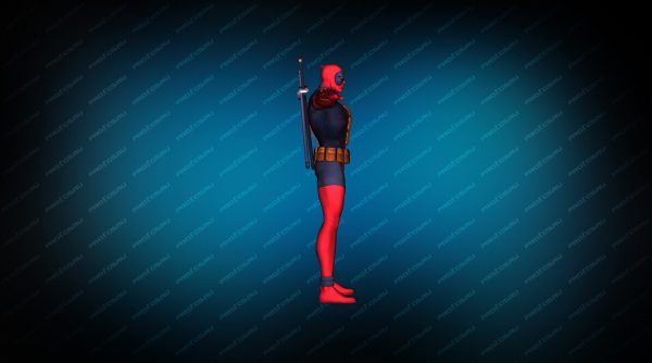 Deadpool red вид сбоку