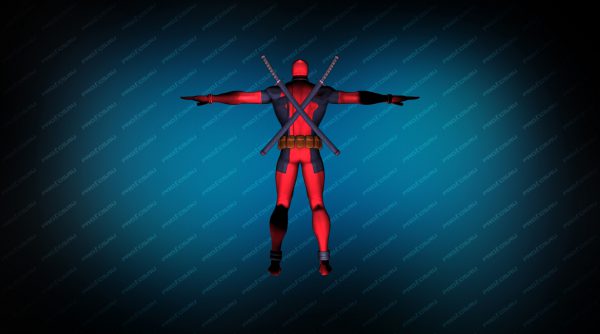 Deadpool red вид сзади