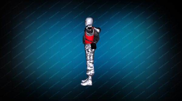 Модель игрока «Snow Soldier» для CS 1.6 вид сбоку