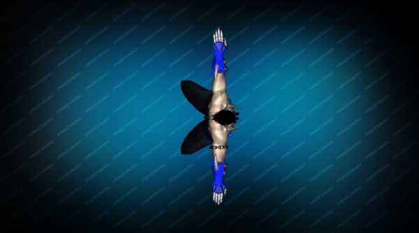 Модель игрока «Devil Jin» Blue CT для CS 1.6 Вид сверху