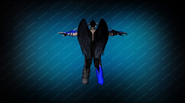 Модель игрока «Devil Jin» Blue CT для CS 1.6 вид сзади