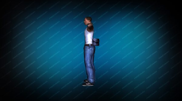 Модель игрока «Карл Джонсон» из GTA вид сбоку