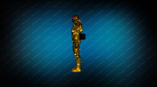 Модель игрока «NanoSuit Gold» вид сбоку