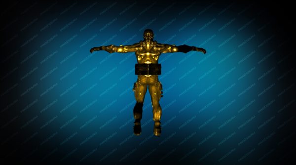 Модель игрока «NanoSuit Gold» вид сзади