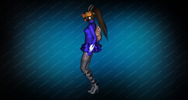 Модель игрока «Succubus Blue» вид сбоку