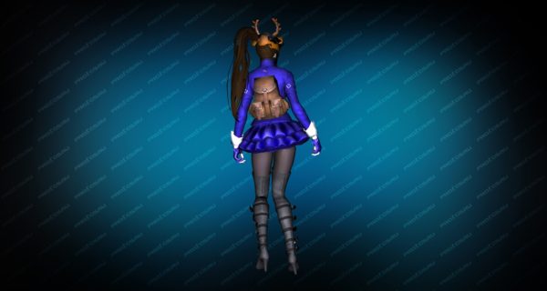 Модель игрока «Succubus Blue» вид сзади