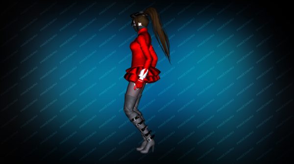 Модель игрока «Succubus Red» вид сбоку
